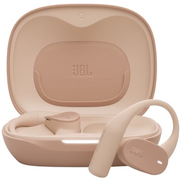 Casti Open-Ear JBL Sense Lite, True Wireless, Bluetooth, 4 microfoane, Multipoint, Autonomie 32 ore, IP54, Bej — 1