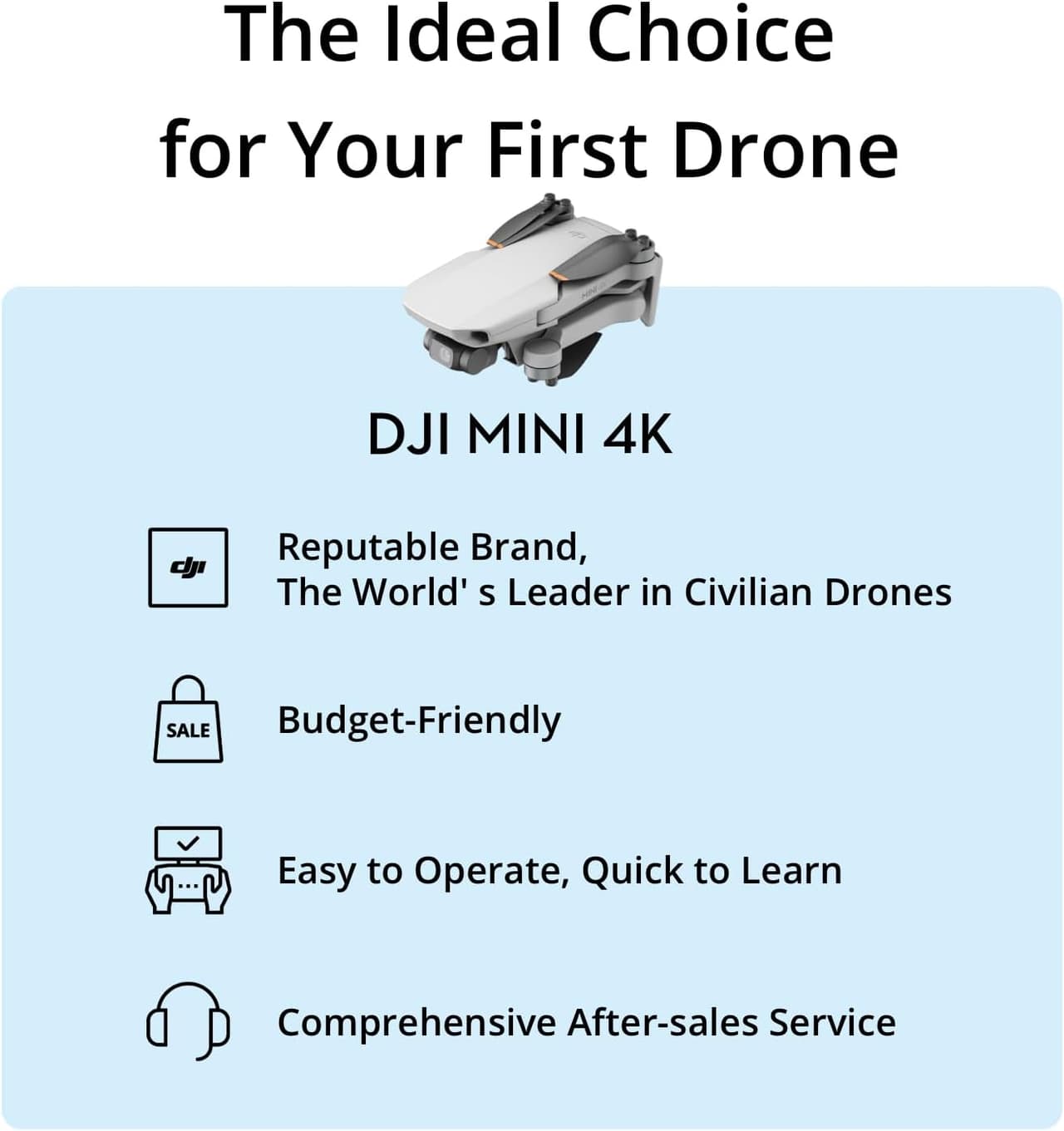 Drona DJI Mini 4K Fly More Combo, Bundle Fly More ULTRA LIGHT, 249g — 3