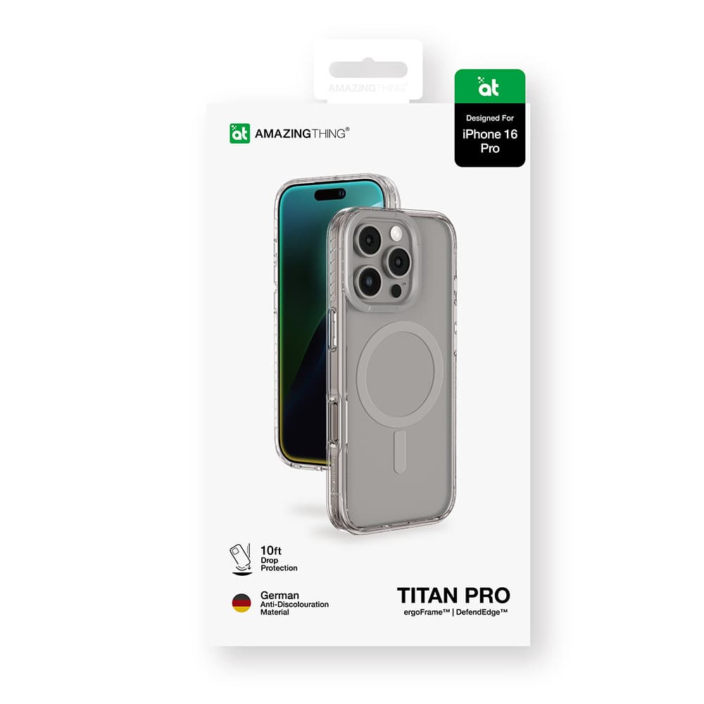 Husă Amazing Thing Titan Pro  pentru iPhone 16 Pro Max Transparent-Grey — 5