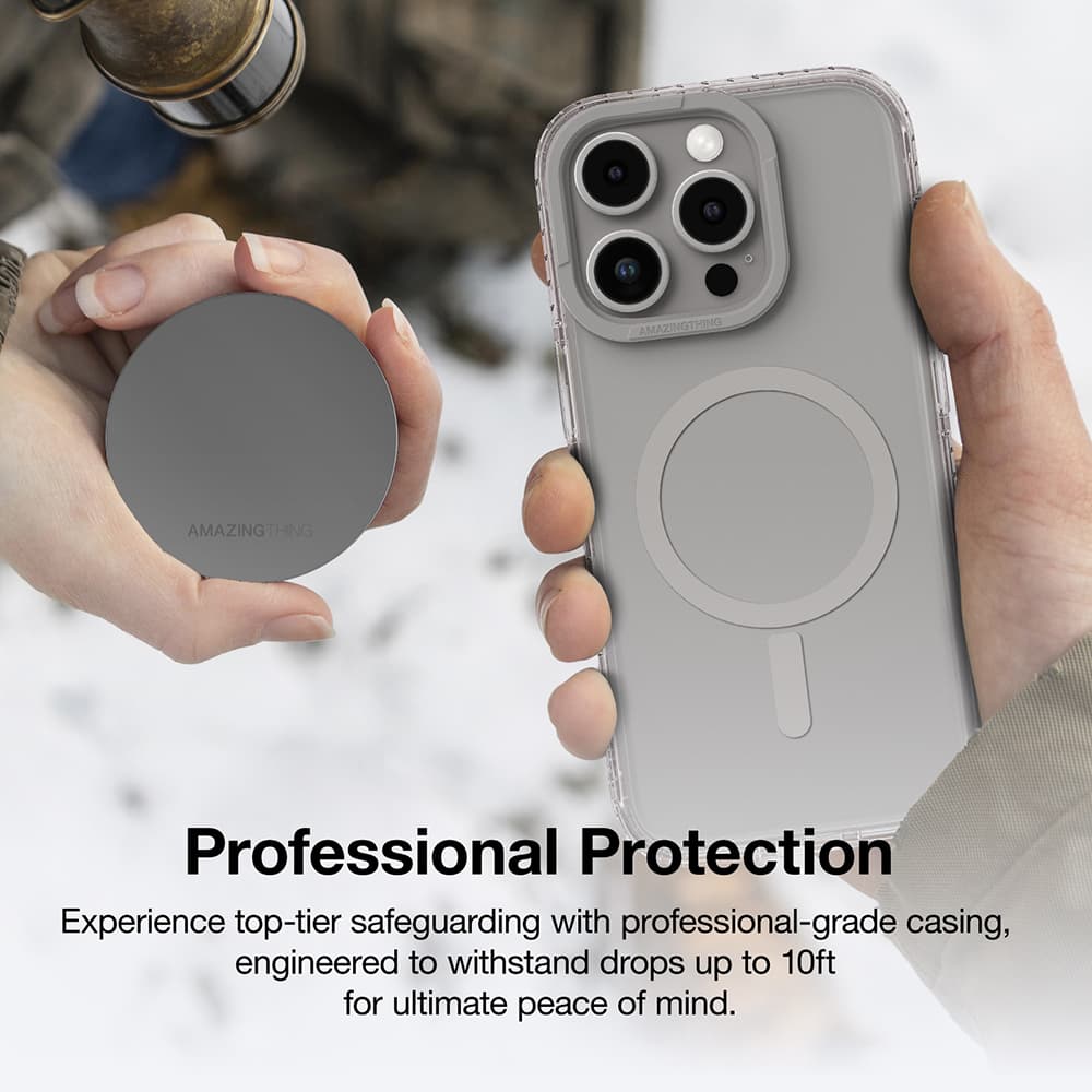 Husă Amazing Thing Titan Pro  pentru iPhone 16 Pro Max Transparent-Grey — 3