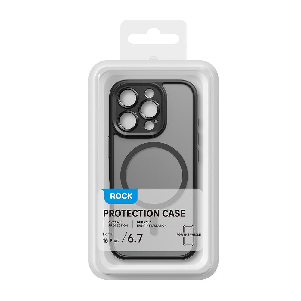 Husă magnetică Rock Guard  pentru iPhone 16 Pro Max-Grey — 6