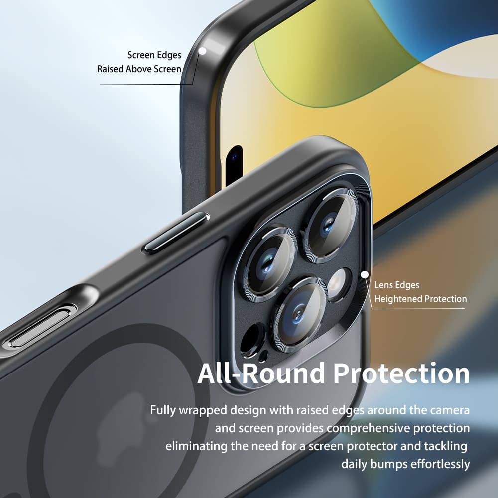 Husă magnetică Rock Guard  pentru iPhone 16 Pro Max-Grey — 9