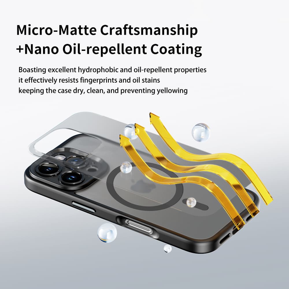 Husă magnetică Rock Guard  pentru iPhone 16 Pro Max-Grey — 2