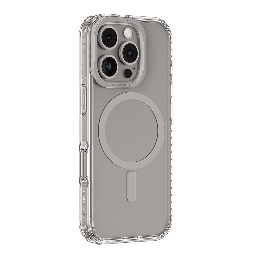 Husă Amazing Thing Titan Pro  pentru iPhone 16 Pro Max Transparent-Grey — 8