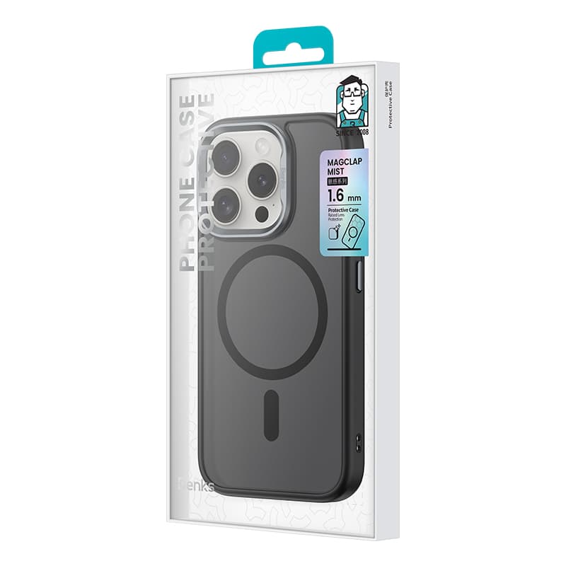 Husa Magnetica Mist Benks Cadru metalic pentru iPhone  16 Pro Max-Titanium — 2