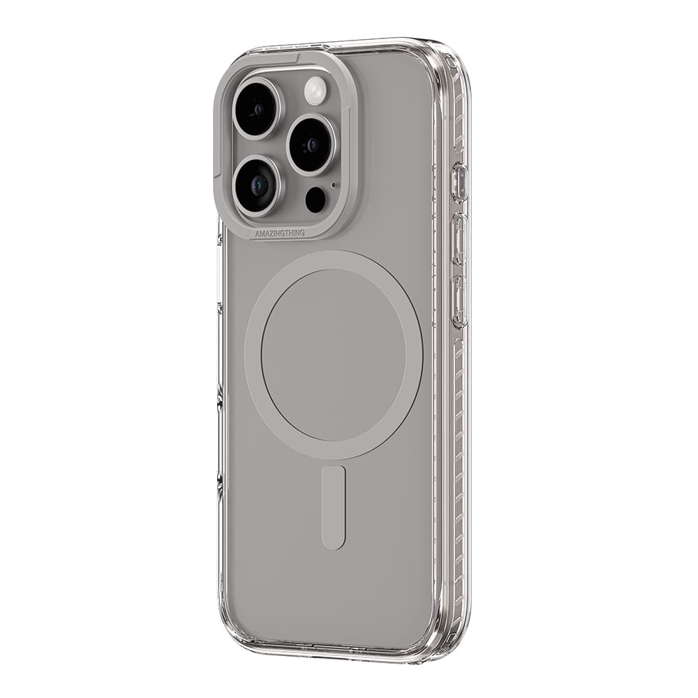 Husă Amazing Thing Titan Pro  pentru iPhone 16 Pro Max Transparent-Grey — 9