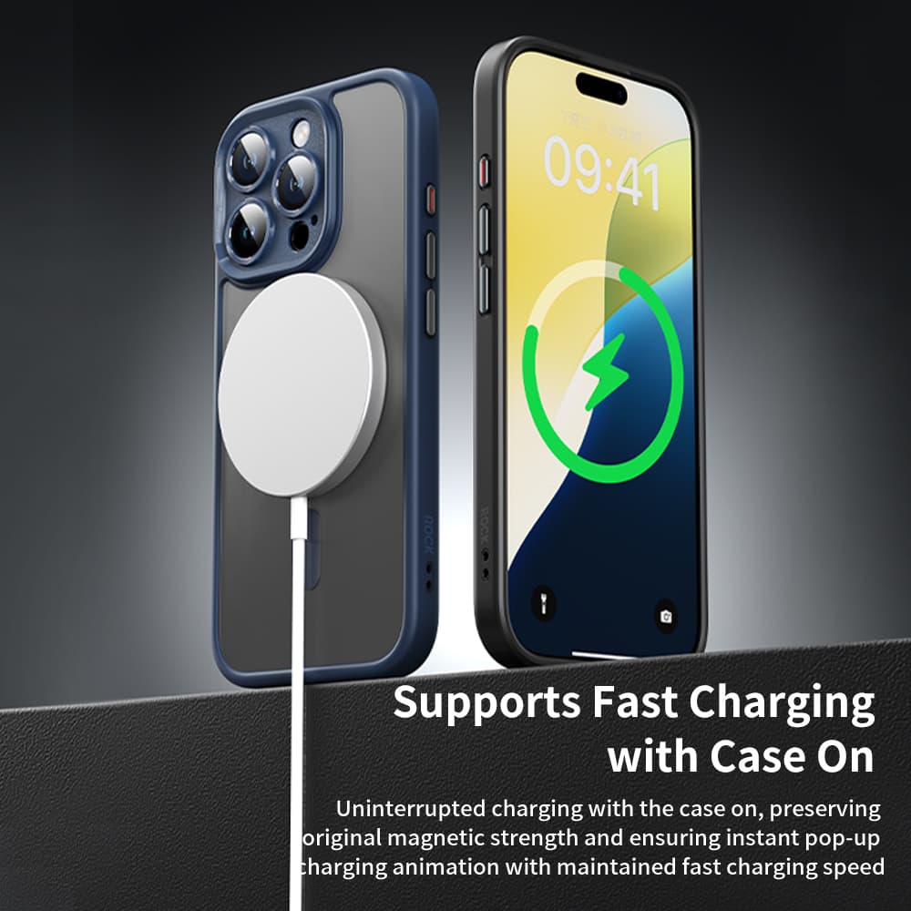 Husă magnetică Rock Guard  pentru iPhone 16 Pro Max-Grey — 5