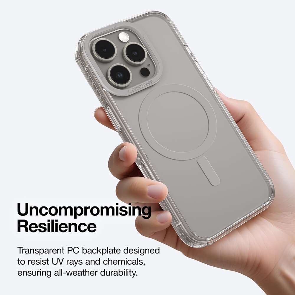 Husă Amazing Thing Titan Pro  pentru iPhone 16 Pro Max Transparent-Grey — 11