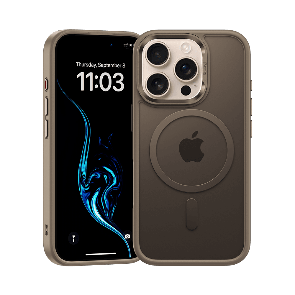 Husa Magnetica Mist Benks Cadru metalic pentru iPhone  16 Pro Max-Titanium — 1