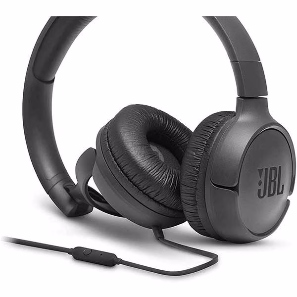 Casti JBL Tune 500, Cu fir, On-ear, Microfon, negru — 1