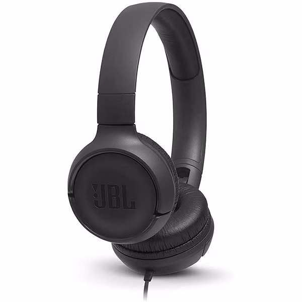 Casti JBL Tune 500, Cu fir, On-ear, Microfon, negru — 2
