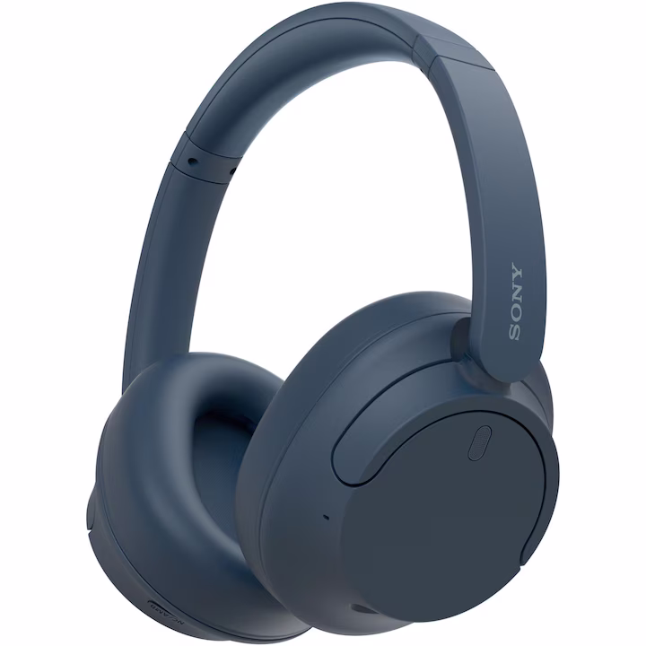 Casti Over the Ear Sony WH-CH720NL, Noise Cancelling, Wireless, Bluetooth, Microfon, Multipoint connection, Quick Charge, Autonomie 35 ore, Albastru — 1