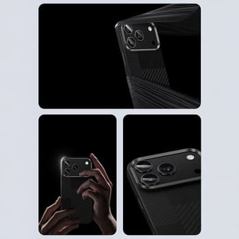 Carcasă Benks Montage Magnetic Armor Air Kevlar cu ramă metalică 600D+1500D (MB69) pentru iPhone 17 Pro, neagră — 5