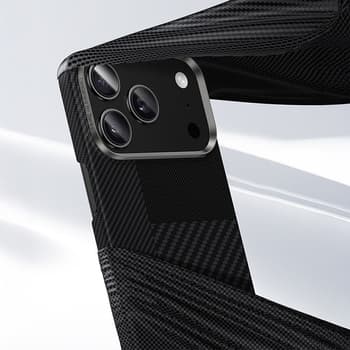 Carcasă Benks Montage Magnetic Armor Air Kevlar cu ramă metalică 600D+1500D (MB70) pentru iPhone 17 Pro Max, neagră — 7
