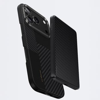 Carcasă Benks Montage Magnetic Armor Air Kevlar cu ramă metalică 600D+1500D (MB70) pentru iPhone 17 Pro Max, neagră — 2