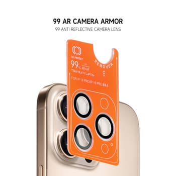 Sticlă securizată Tel Protect Titanium Lentilă 99% AR pe cameră pentru iPhone 17 Pro/17 Pro Max Negru (lentile 3 bucăți) — 4