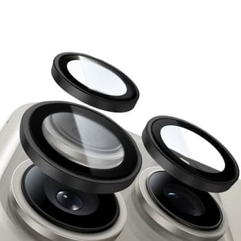 Sticlă securizată Tel Protect Titanium Lentilă 99% AR pe cameră pentru iPhone 17 Pro/17 Pro Max Negru (lentile 3 bucăți) — 2
