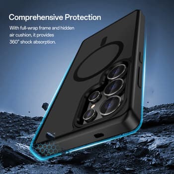 Carcasă magnetică Rock Guard Touch Matte Series  Samsung Galaxy S25 Ultra, gri — 5