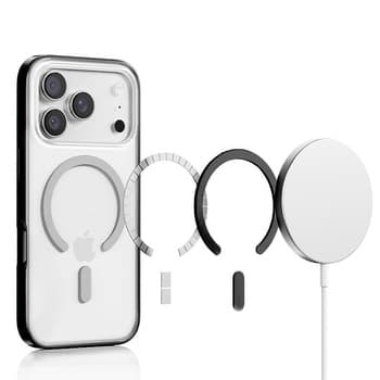 Carcasă magnetică Rock Crystal Armor Series  iPhone 17 Pro, neagră — 4