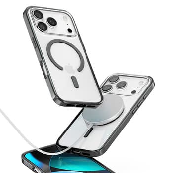 Carcasă magnetică Rock Crystal Armor Series  iPhone 17 Pro, neagră — 5