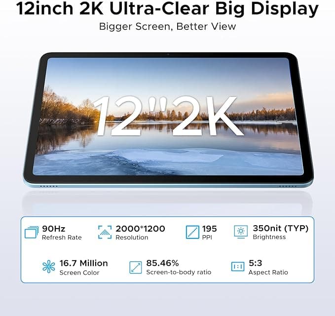 DOOGEE U12 Tabletă Android 12 inch 24GB + 128GB  9000mAh — 5