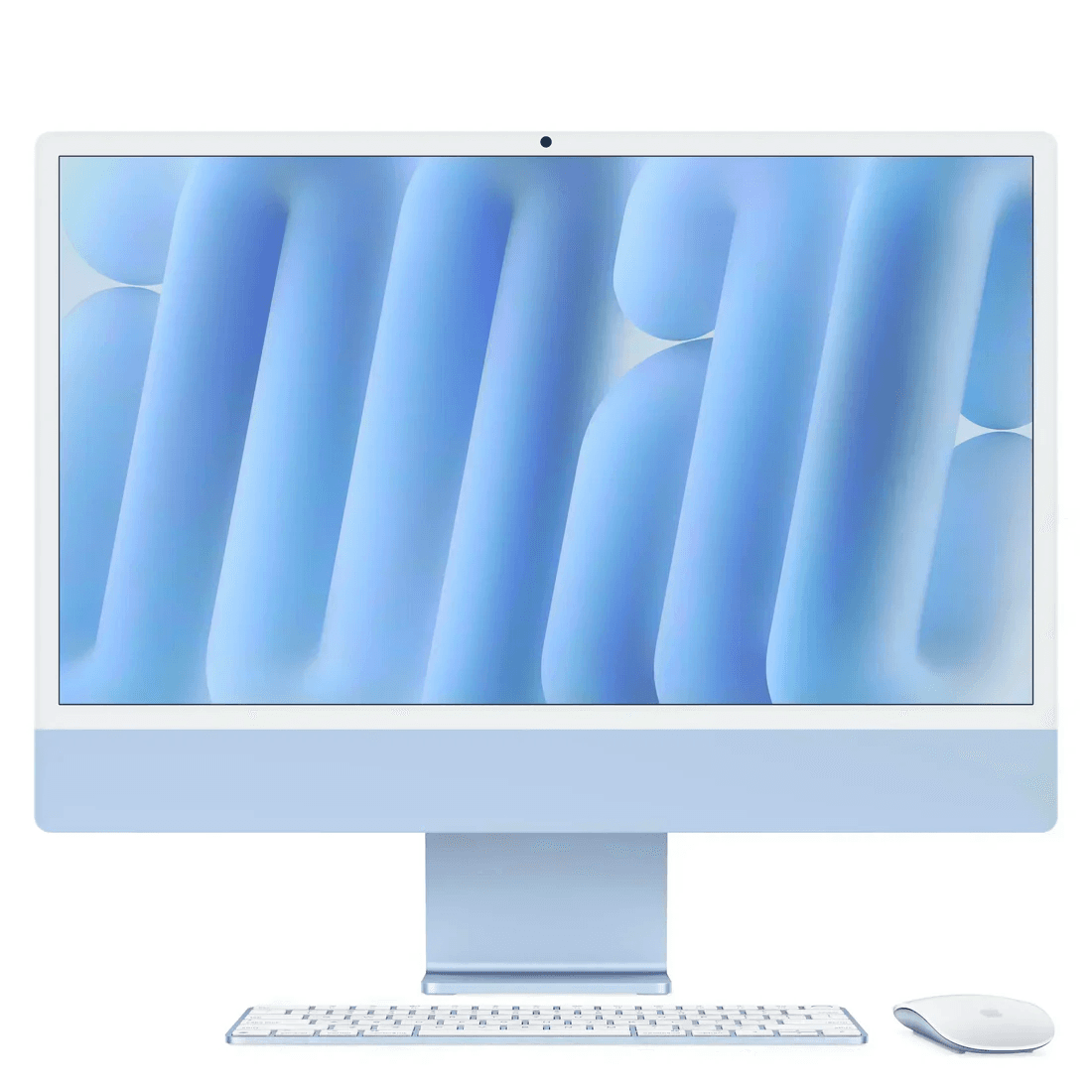 Sistem Desktop PC iMac 24" (2024) cu procesor Apple M4, 10 nuclee CPU and 10 nuclee GPU, 24", Display standard, 16GB, 256GB SSD, Layout INT, Blue — 1