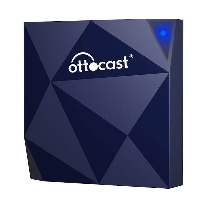 Adaptor wireless Ottocast A2-AIR, compatibil Android 11, Wi-Fi 5GHz, negru