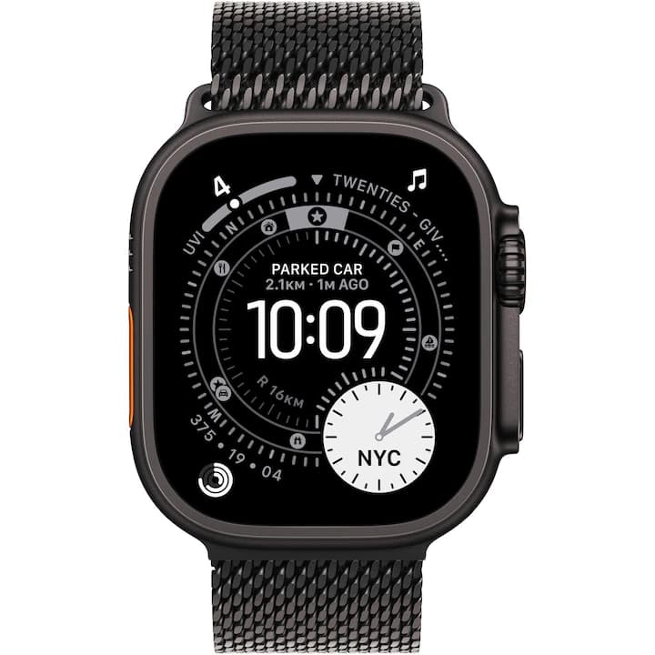 Apple Watch Ultra 3  49mm Black Titanium Case with Black Titanium milanese Loop L - Black — 2