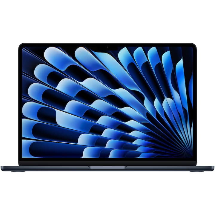 Laptop Apple MacBook Air 13" cu procesor Apple M5, 10 nuclee CPU, 10 nuclee GPU, 16 nuclee Neural Engine, 16GB RAM, 512GB SSD, Midnight, LAYOUT GERMANIA