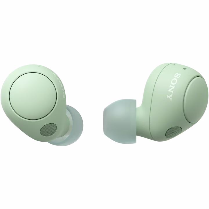 Casti In-Ear Sony WF-C700N, True Wireless, Noise Cancelling, Bluetooth, Microfon, Conexiune multipunct, Fast Pair, IPX4, Autonomie baterie 20 ore, Verde