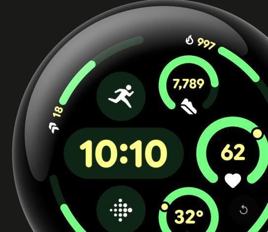 Google Pixel Watch 3 LTE Aluminiu 45mm Rezistent la apă cu Pulsometru (Matte Hazel Aluminum Case / Hazel Active Band) — 3