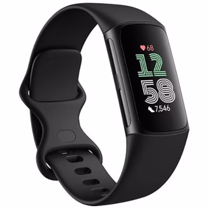 Bratara fitness Fitbit Charge 6, GPS + GLONASS, Bluetooth, NFC, Negru
