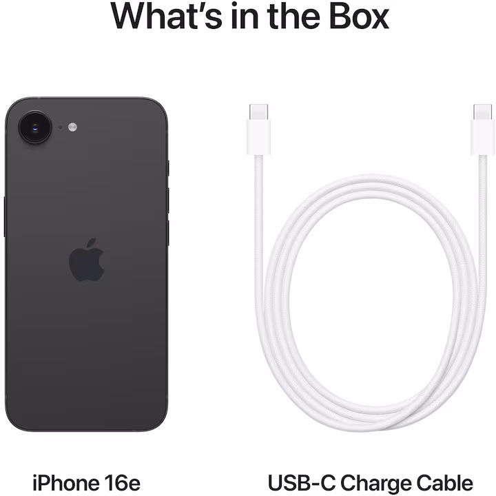 Apple iPhone 16e, 128 GB, 5G, Black — 6