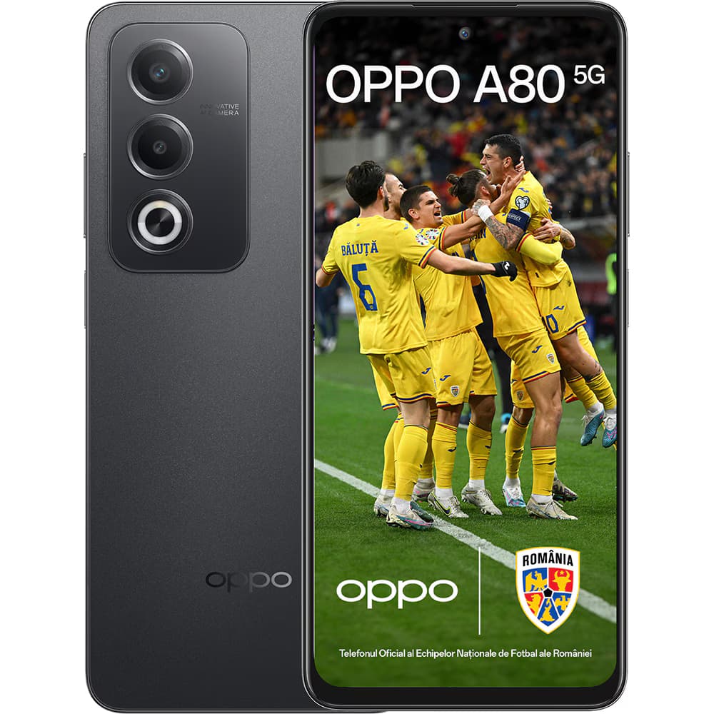 Telefon OPPO A80 5G, 256GB, 8GB RAM, Dual SIM, Starry Black — 1