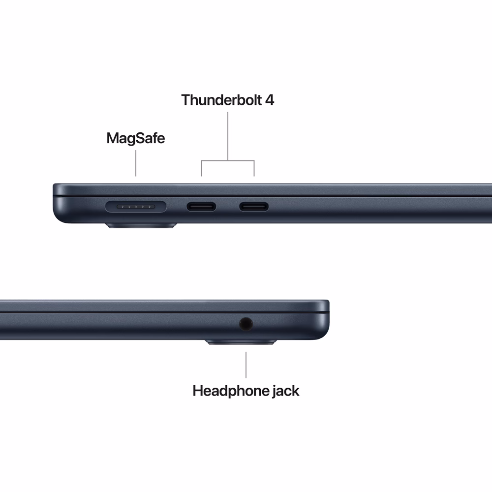 MacBook Air 13 , Apple M4, 13.6" 16GB, SSD 256GB,Midnight, Tastatura Layout Germania — 4