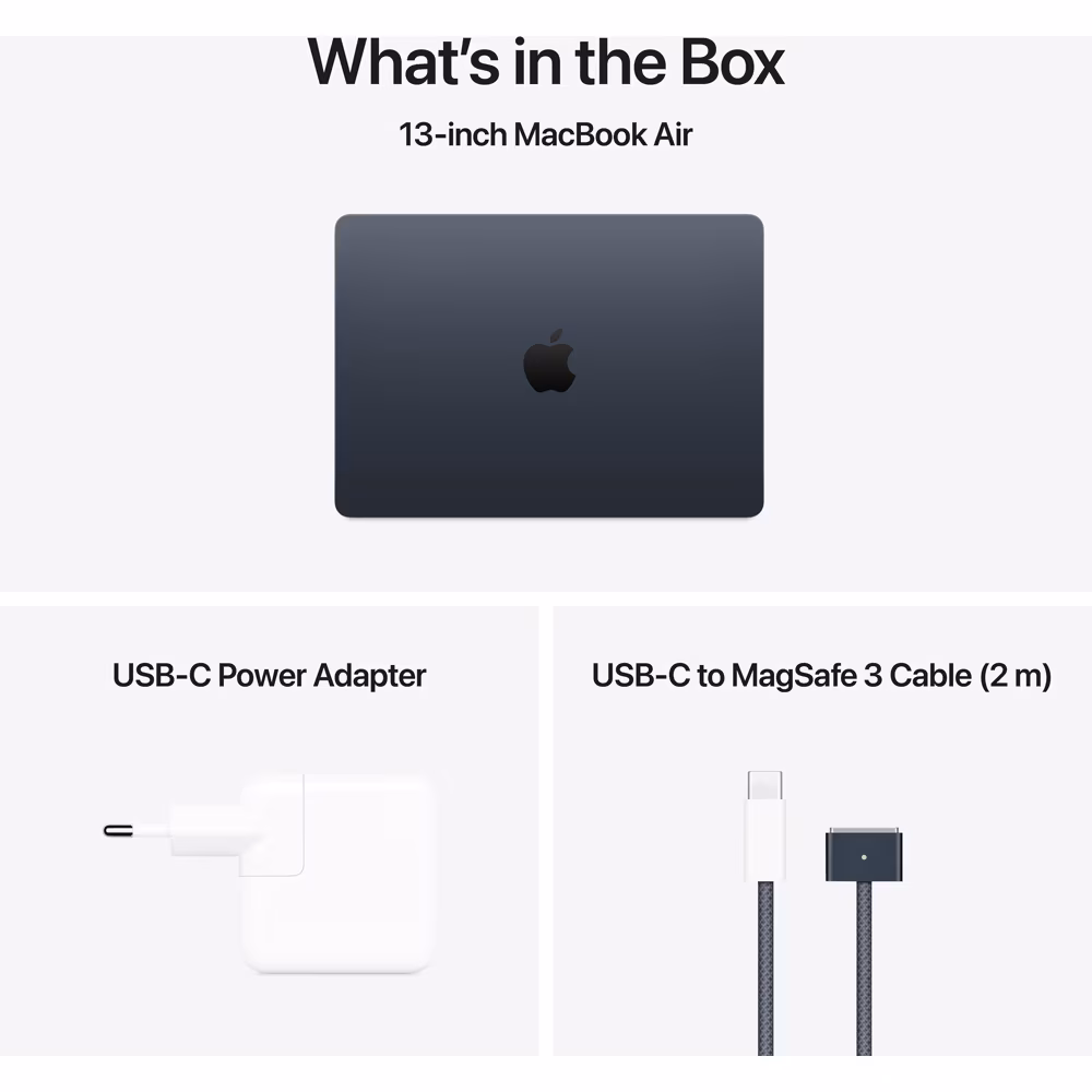 MacBook Air 13 , Apple M4, 13.6" 16GB, SSD 256GB,Midnight, Tastatura Layout Germania — 6