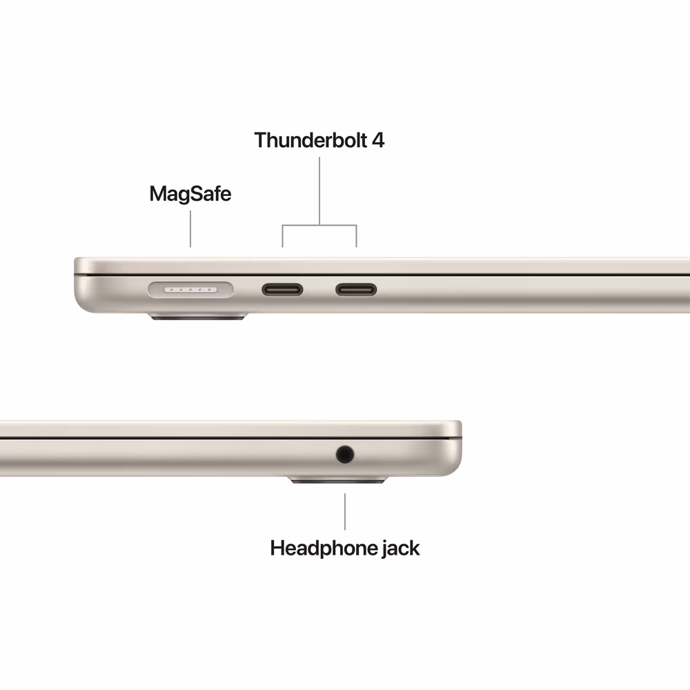MacBook Air 13 Apple M4, 13.6" 16GB, SSD 256GB, Starlight, Tastatura layout GERMANIA — 3