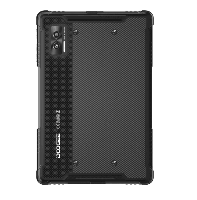 Tableta Doogee R08 Rugged, Black, 4G, 10.1" HD+, 16GB RAM (6GB + 10GB extensibili), 256GB ROM, 13MP+5MP, MT8788 Octa Core, Android 13, 7680mAh, OTG, Face ID, Dual SIM — 3